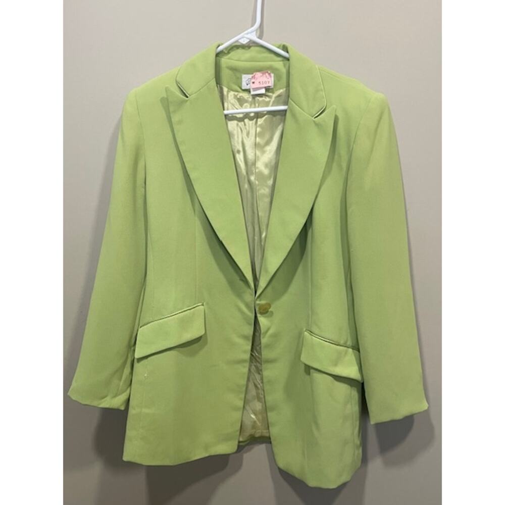 Vintage Gantos Celery Green 3-Peice Skirt Suit Professional Size 8